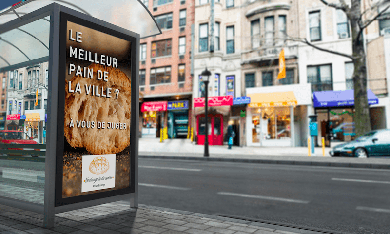 Campagne d'affichage urbain conçue Avec ads le service de communication imprimée